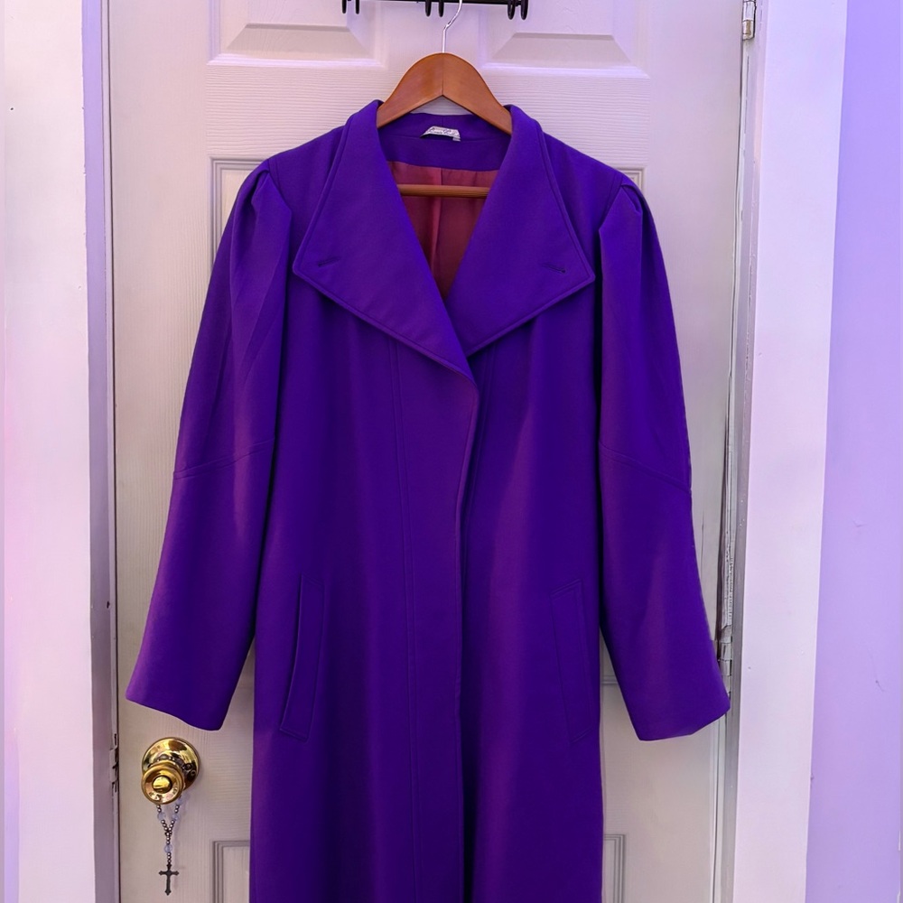 Pure New Wool- Vintage Irish Wool Long Coat- Made in Ireland- Statement piece